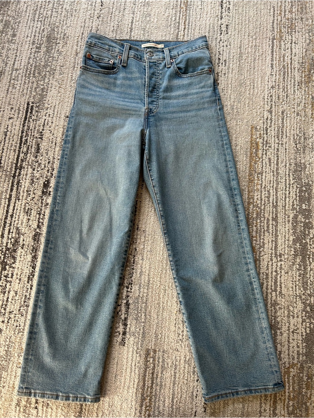 Levi's Light Blue Rib Cage Straight Jeans